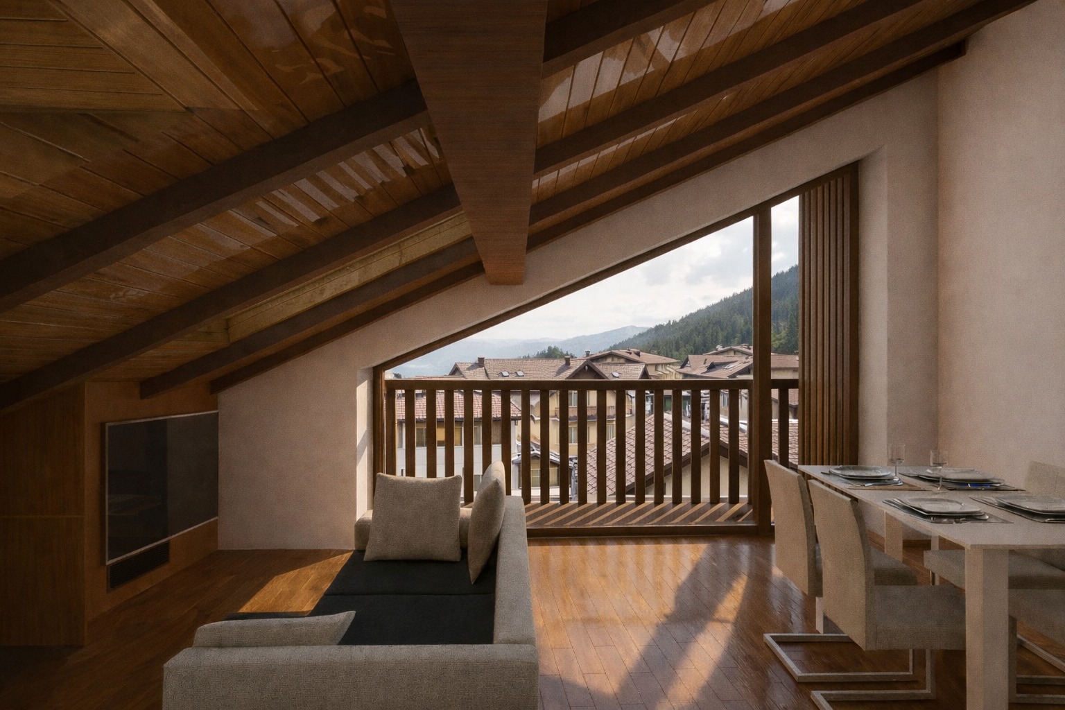 Mansarda da cedersi ristrutturata a nuovo a Mezzano Romantica